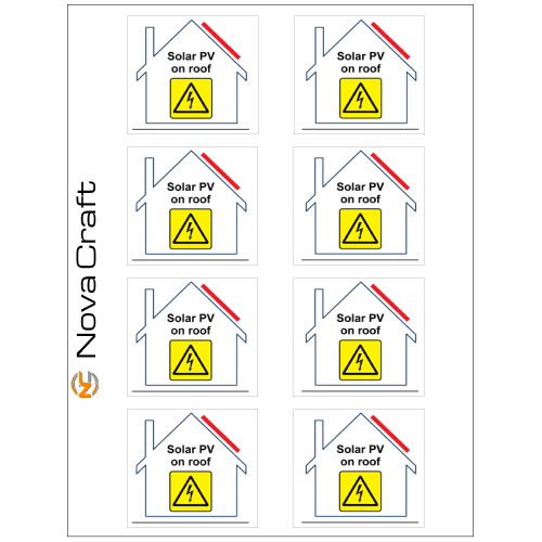 Solar PV on Roof Sticker
